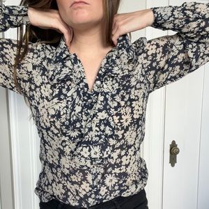 Floral, Navy, Flirty